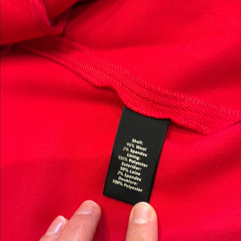 Elizabeth and James Women's Red Double-Breasted Jacket Blazer, size 4 - Picture 5 of 7